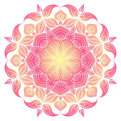 Vector Mandala-ornament. Vintage decoratieve elementen. Oosters rond patroon. Islam, Arabisch, Indiaas, Turks, pakistan, Chinees, Ottomaanse motieven. Hand getekend floral achtergrond.