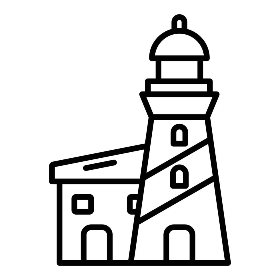 vuurtoren lijn icoon vector