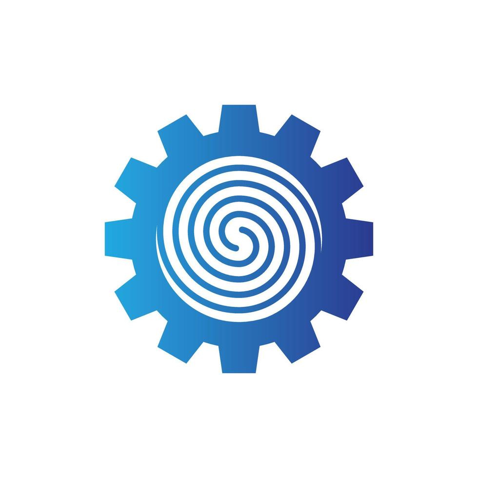 tandwielen logo vector ontwerp