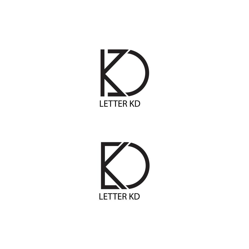 letter kd logo vector