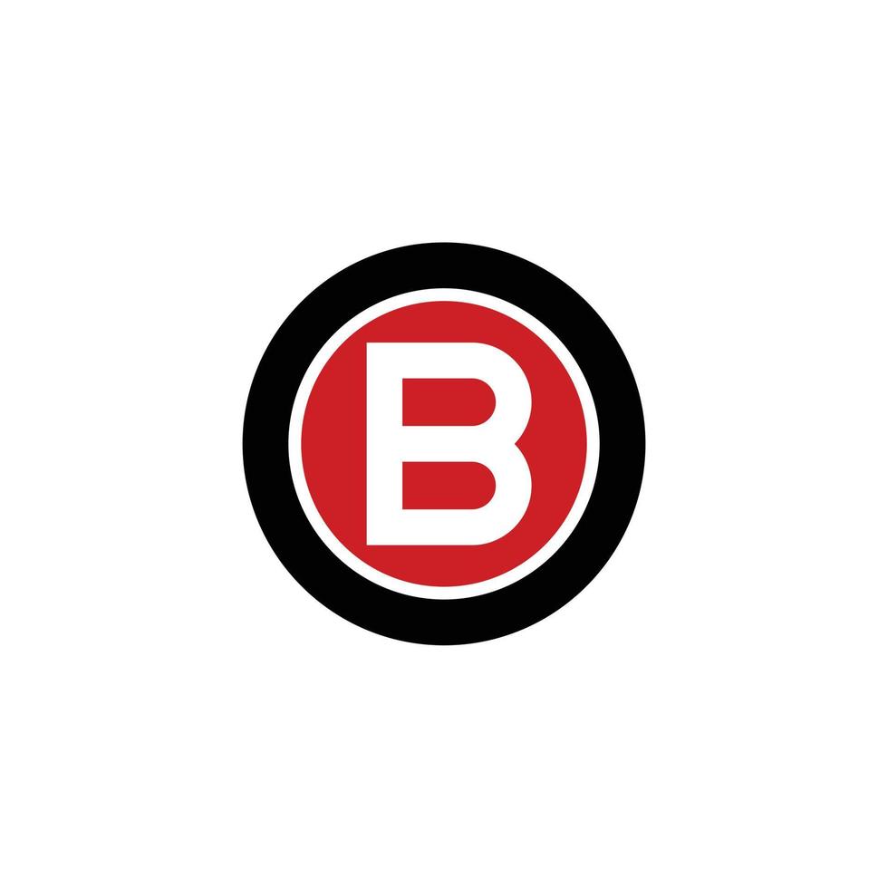 letter b-logo in cirkelvorm vector