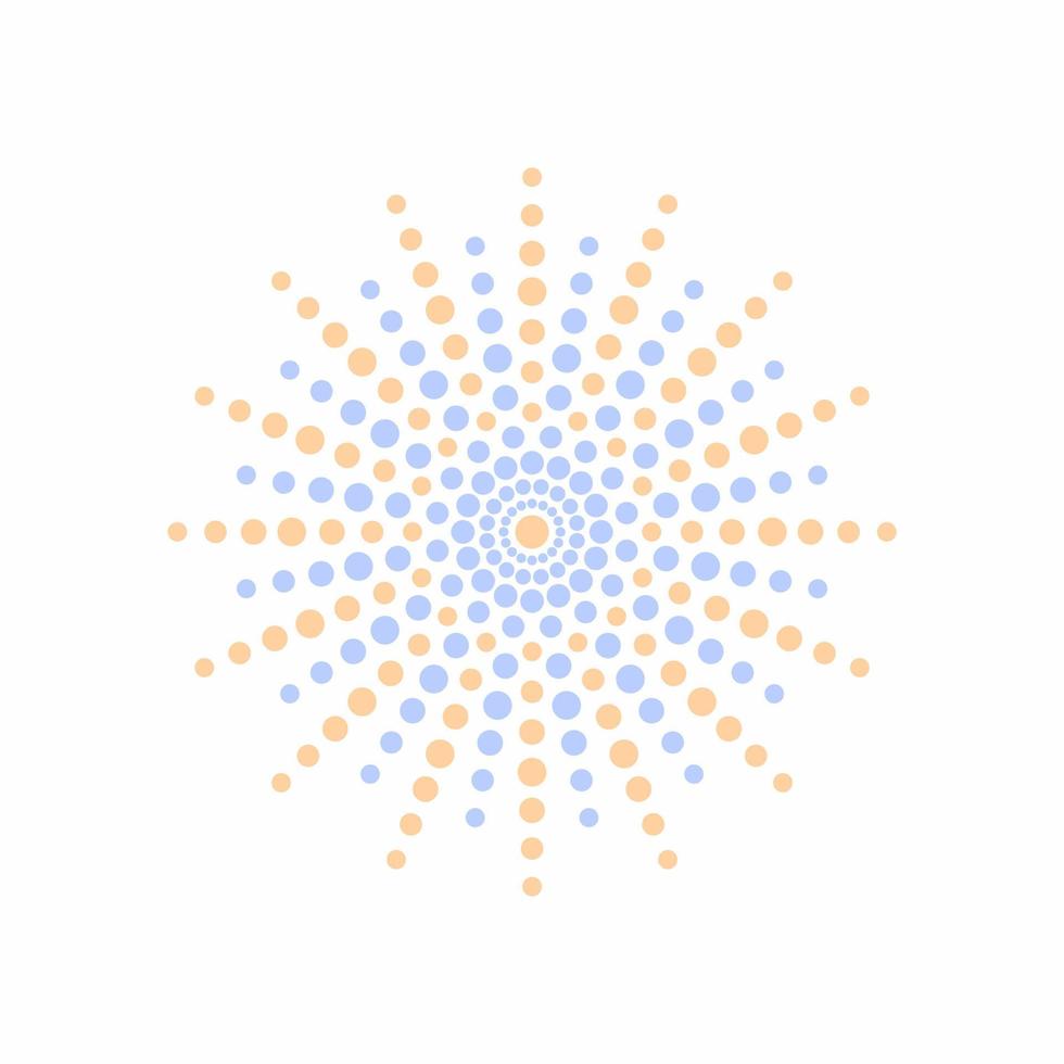 vector abtracty gebogen geometrische photogura van punten. oranje en blauwe lijnen. element voor uw ontwerp en ideeën.