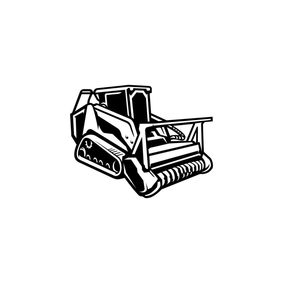 schranklader - mulching machine illustratie vector