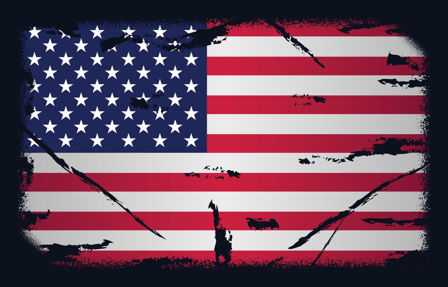 vuile textuur Amerikaanse vlag vector