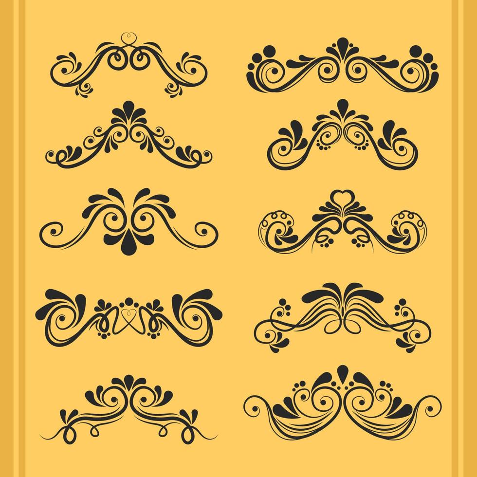 eenvoudige swirls decoratie vector