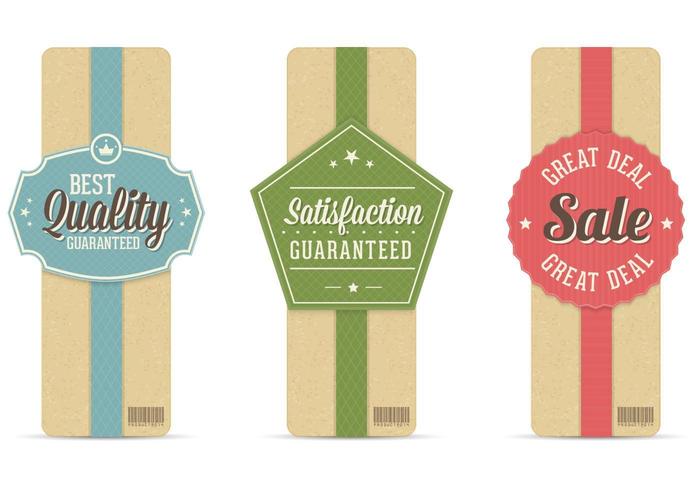 Retro Verkoop Banner Vector Set