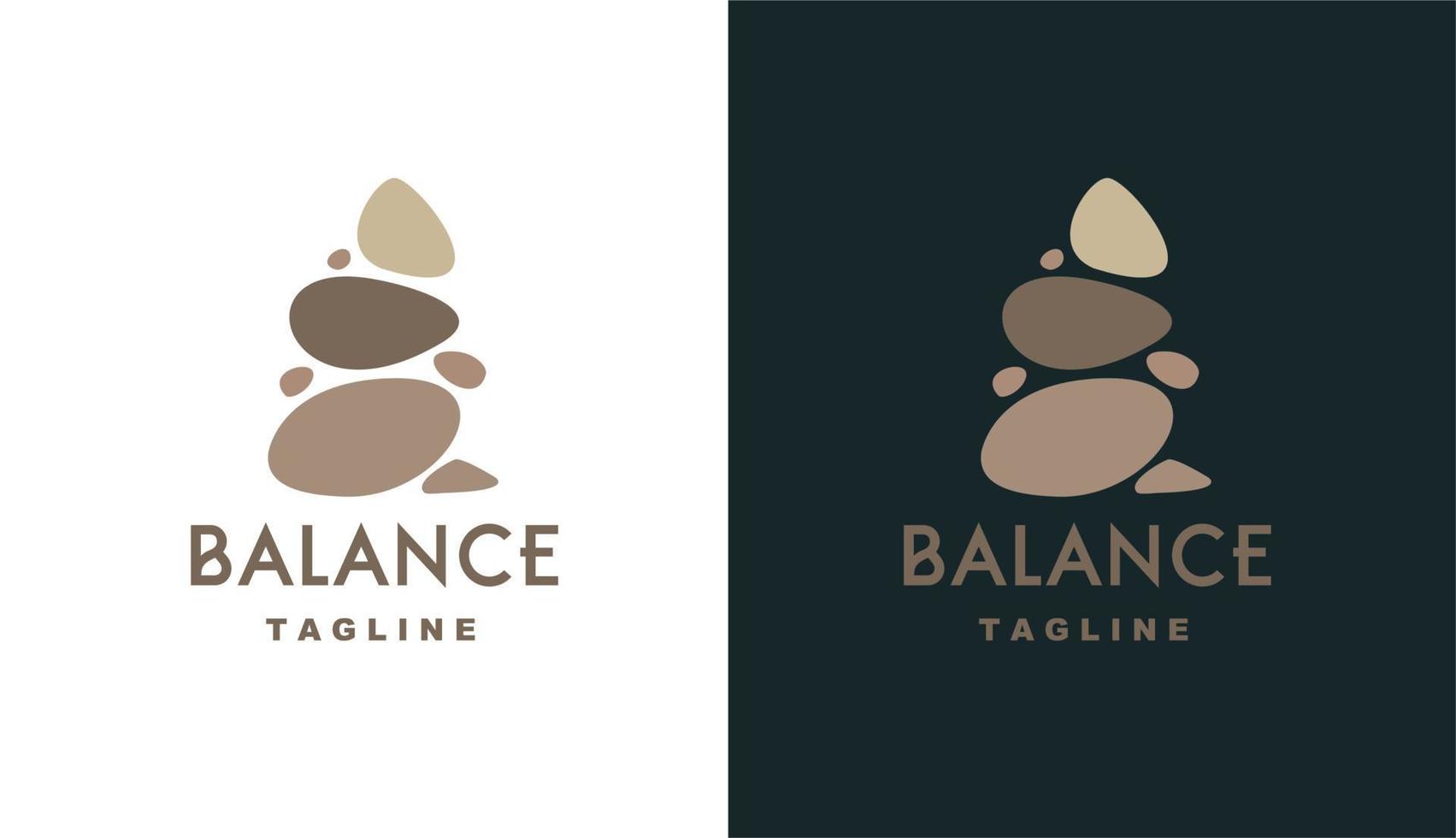 balance rock minimalistisch eenvoudig logo perfect voor elk merk en bedrijf vector