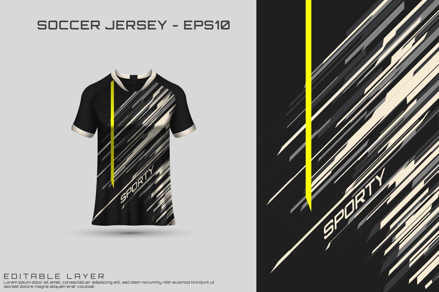 sport jersey en t-shirt sjabloon sport jersey ontwerp vector mockup.