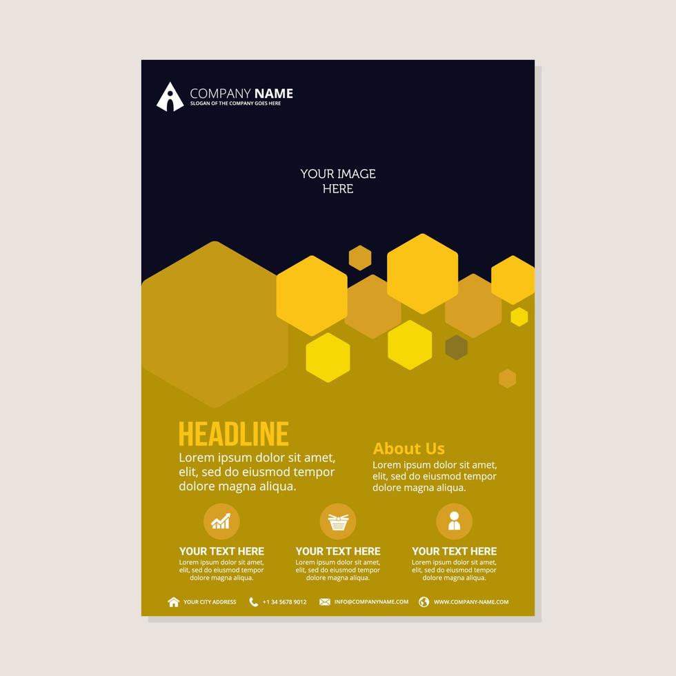 corporate business jaarverslag brochure flyer ontwerp. vector