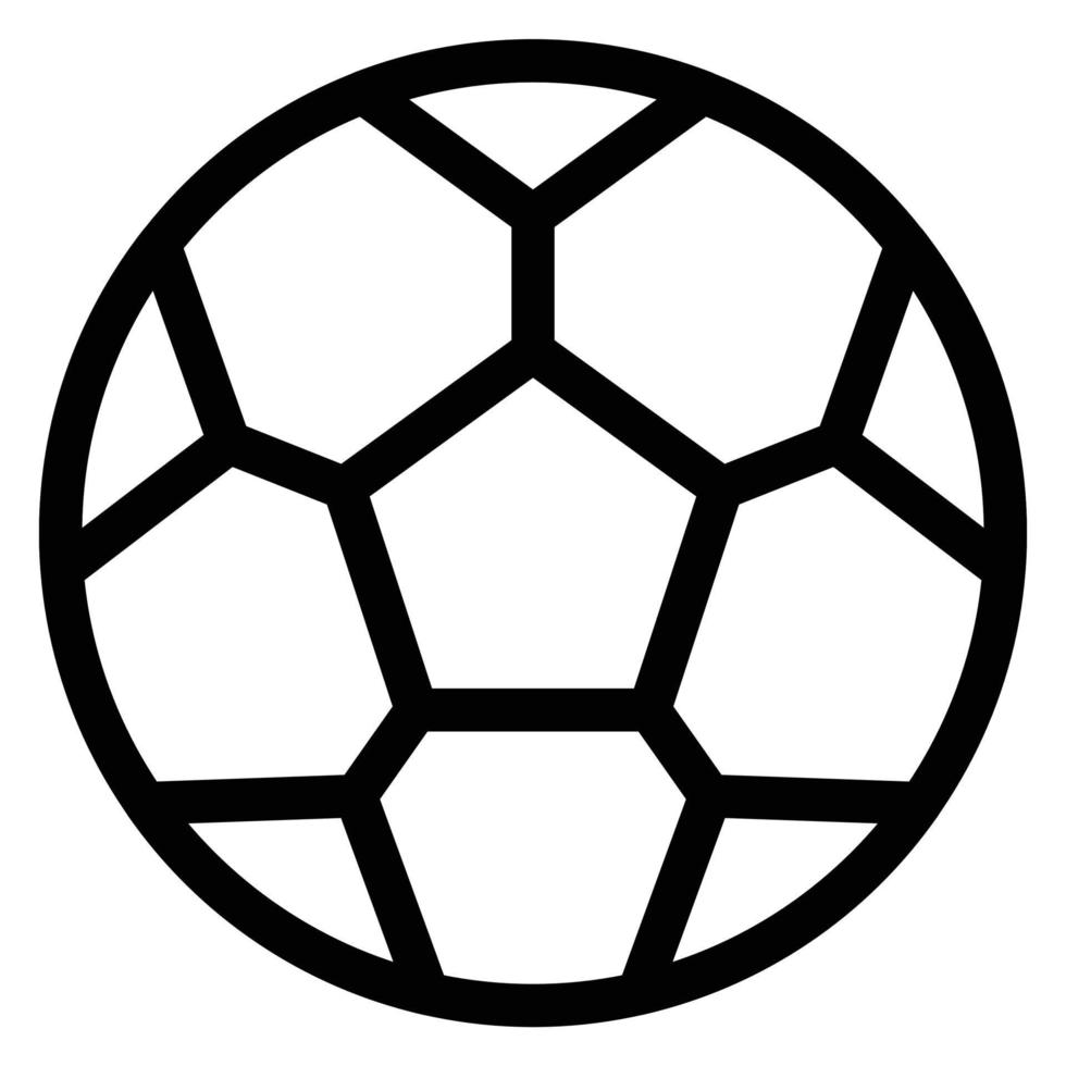 eenvoudig voetbal vectorpictogram, bewerkbaar, 48 pixel vector