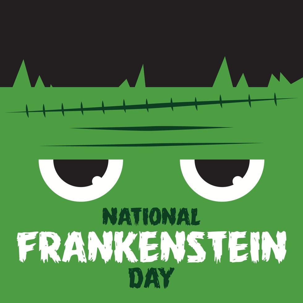 nationale frankenstein dag vector ontwerp