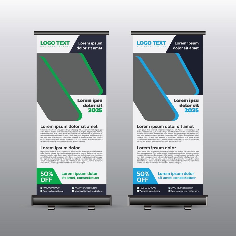 kinderen school onderwijs roll-up banner vector