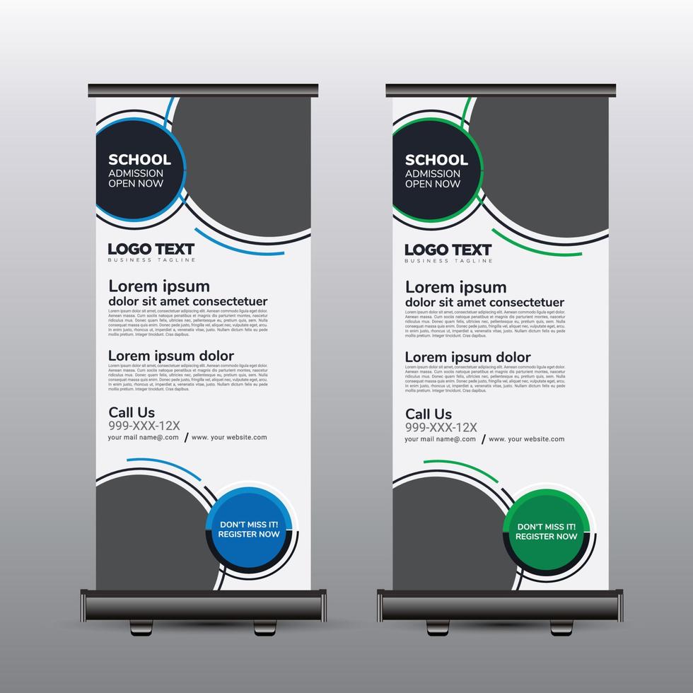 hogeschool onderwijs roll-up banner vector