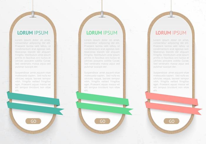 Karton Papier Label Tag Vector Set