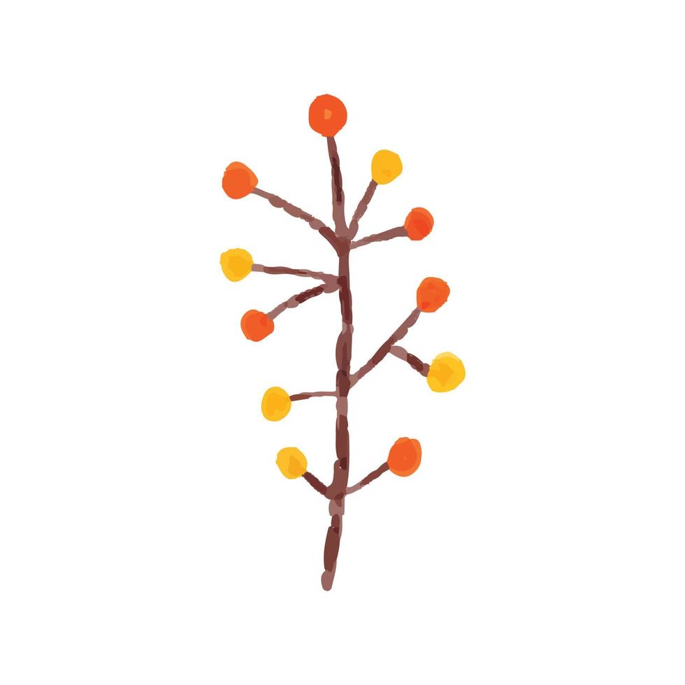 herfst boomtak aquarel illustratie vector