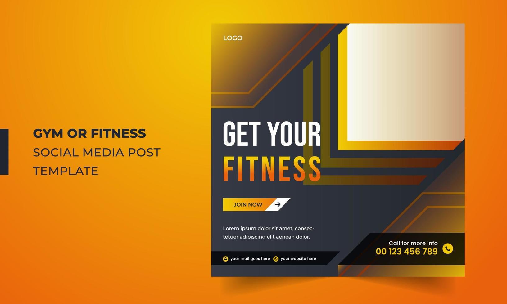 sportschool of fitness social media post of verhalenontwerp vector