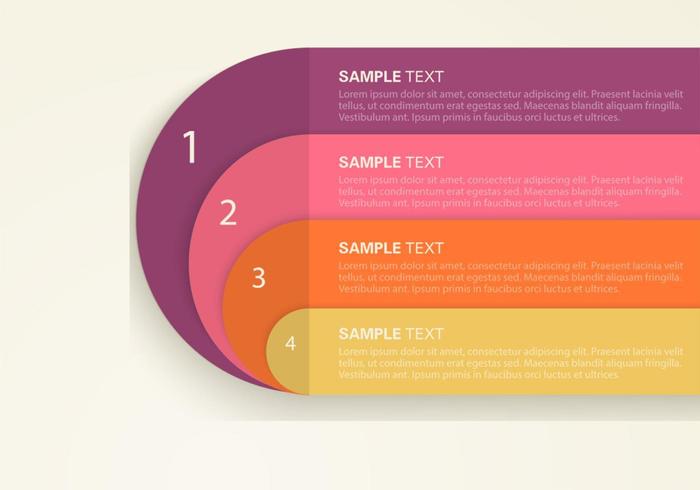 Funky Retro Infographic Achtergrond Vector