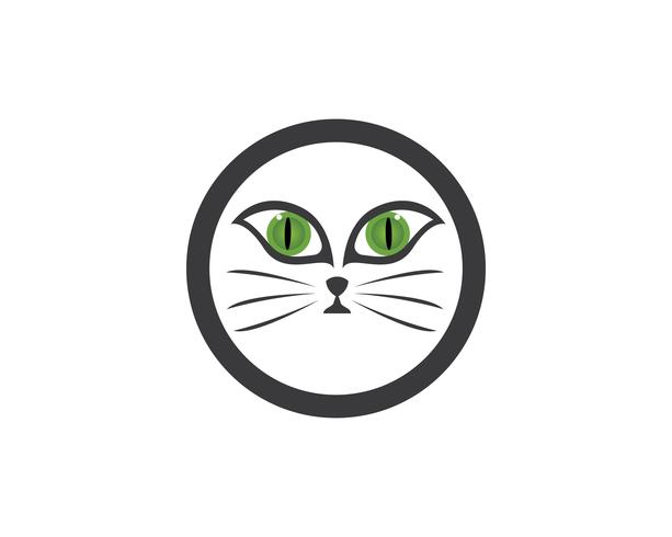 Gezicht kat logo vector