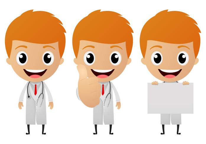 jonge dokter cartoon vector