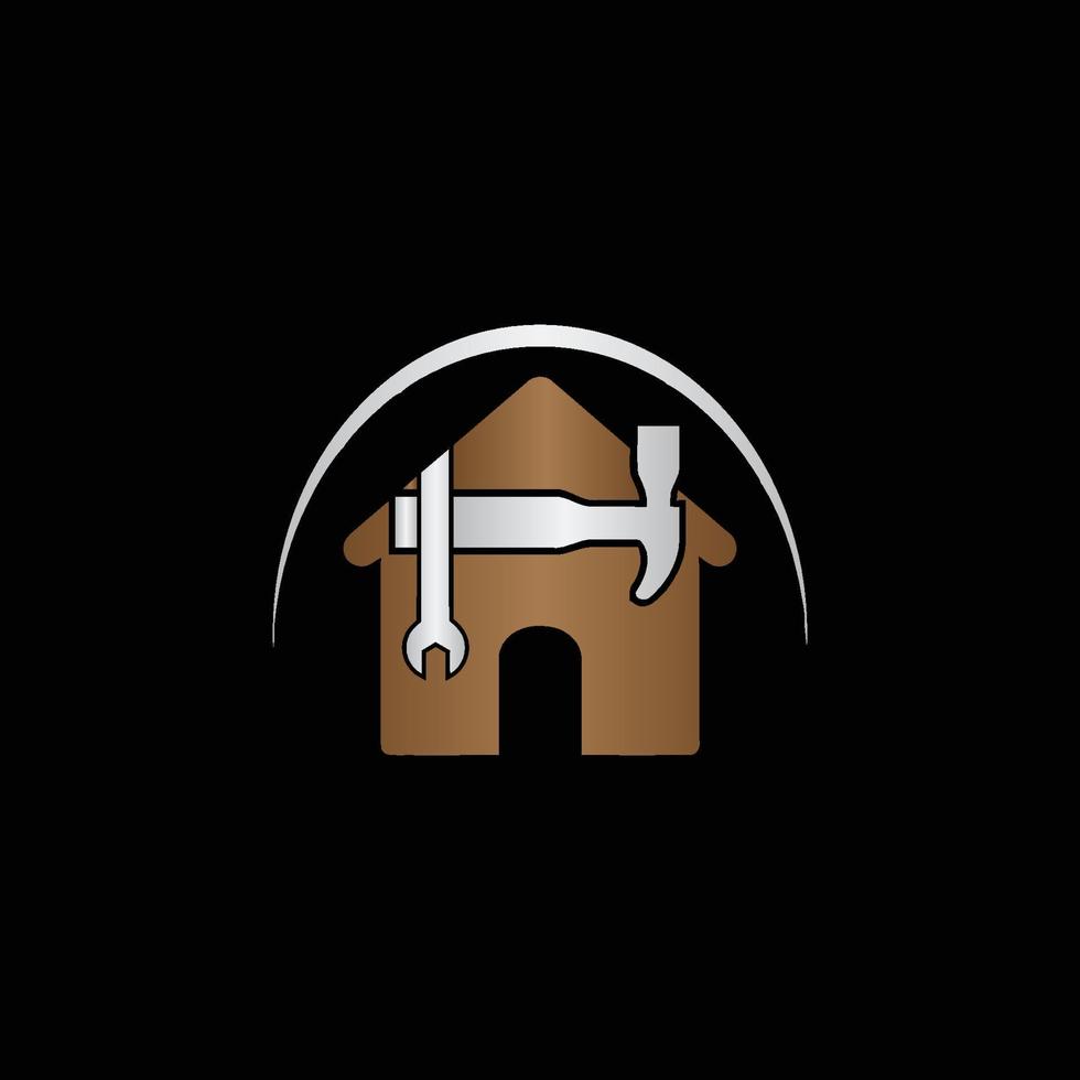 huis fix ontwerp, huis reparatie logo ontwerp vector