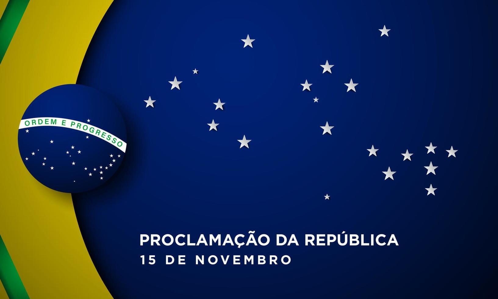 brazilië republiek dag achtergrond. vectorillustratie. vector