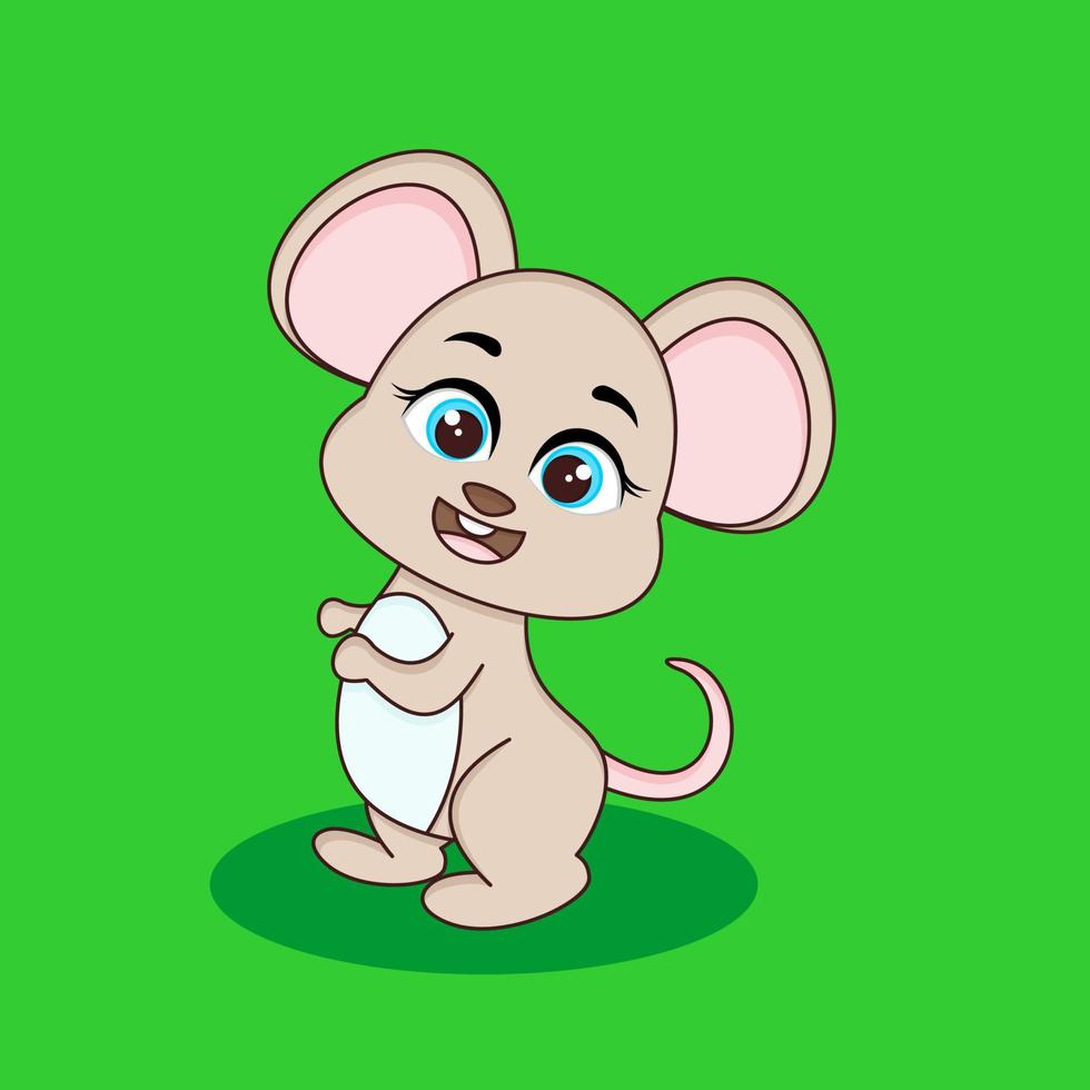 cartoon schattig muiskarakter vector