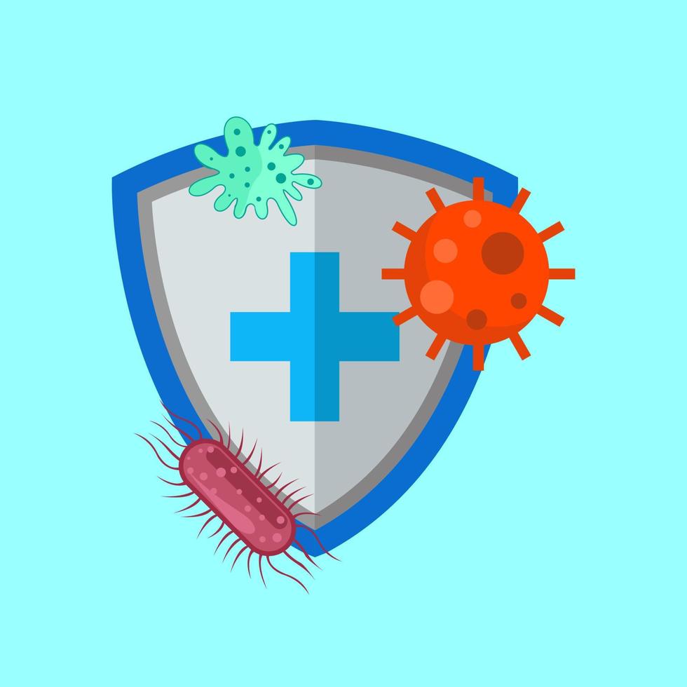 illustratie vector ontwerp van gezondheidszorg bescherming tegen virussen en bacteriën