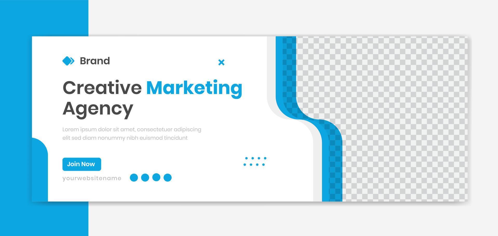 moderne zakelijke banner ontwerpsjabloon, marketingbureau lay-out vector