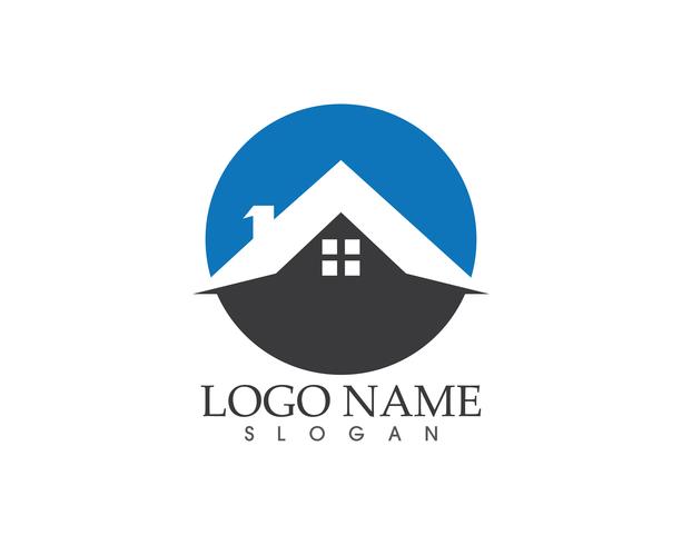 Vastgoed en bouw huis logo vector