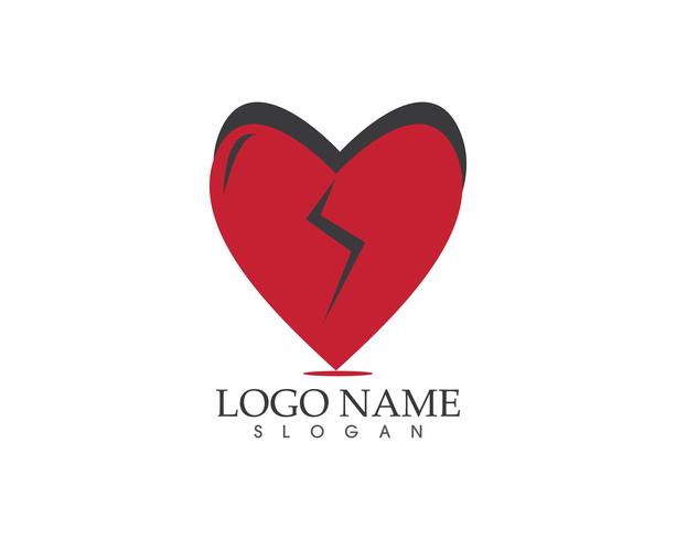 Liefde pictogram logo vector