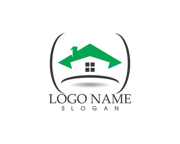 Huis logo vector sjabloon bouwen