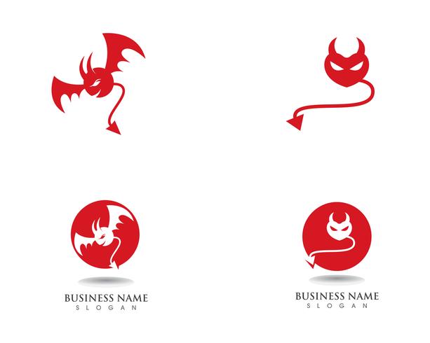 Devil logo rode vector pictogrammalplaatje