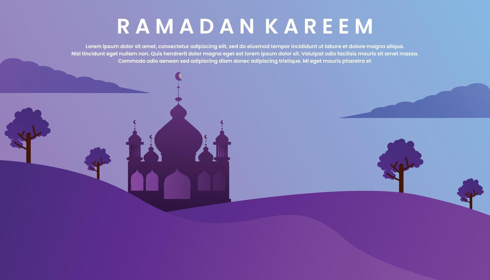 premium vector groen gradiënt achtergrondontwerp verwelkomt de maand ramadan