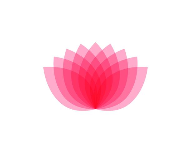 Lotus-bloemembleem en symbolen vectormalplaatje vector