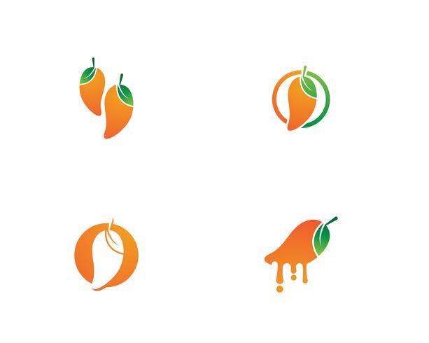 Mango fruit vector logo symbool