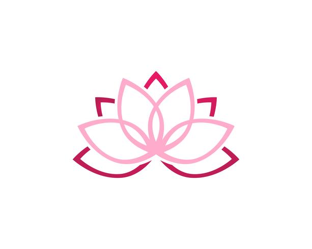 Lotus bloem logo en symbolen vector sjabloonpictogram