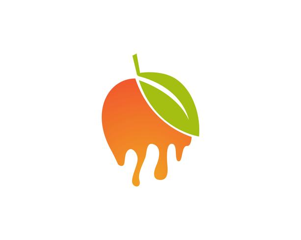 Mango in vlakke stijl mango logo mango pictogram vector afbeelding