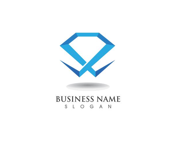 Diamant logo symbool vector sjabloonpictogram