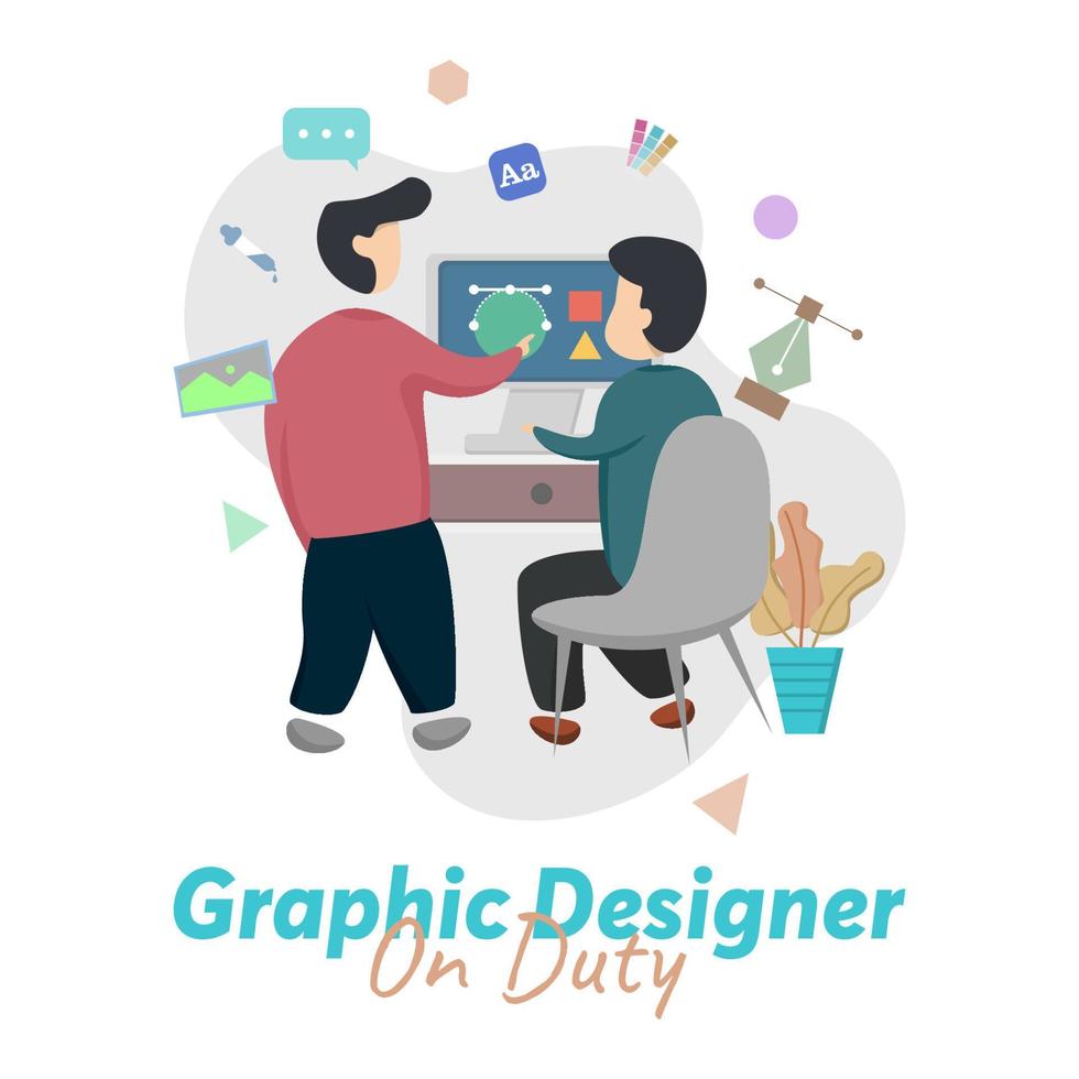 grafisch ontwerper van dienst vector