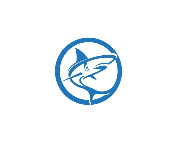 Shark vis dieren logo en symbolen vector