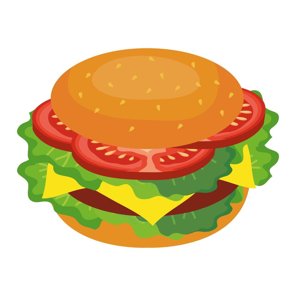 geïsoleerde hamburger pictogram vector ontwerp