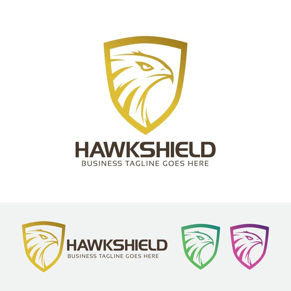 havik schild vector logo ontwerp