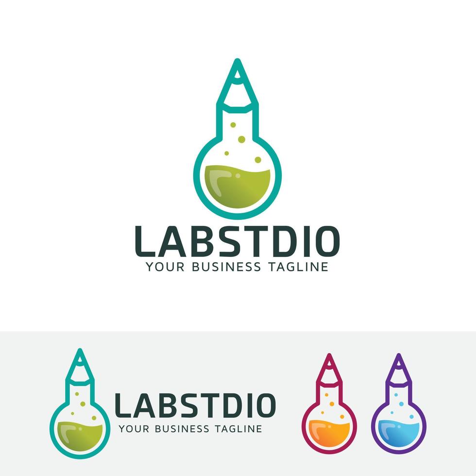 laboratorium studio vector logo ontwerp