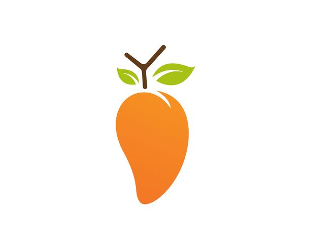 Mango in vlakke stijl mango logo mango pictogram vector afbeelding