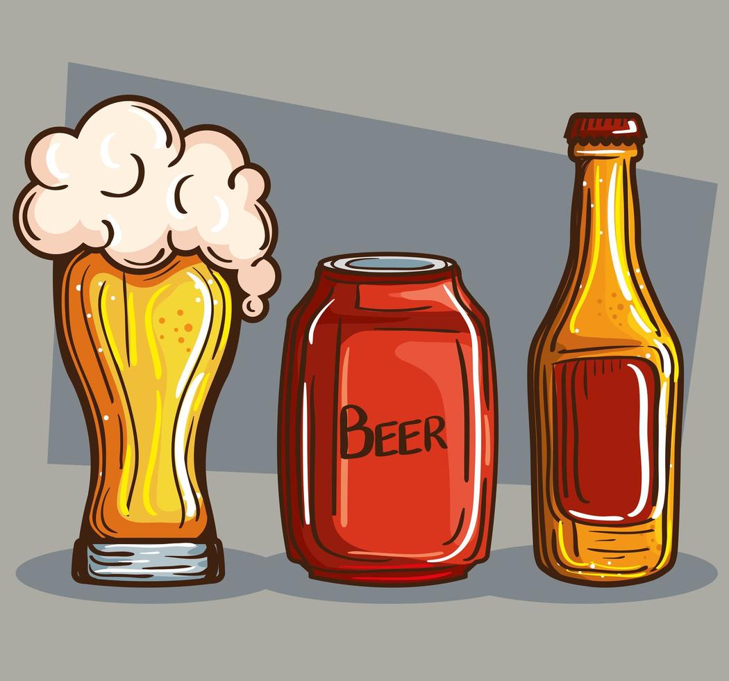 poster met verschillende bieren vector