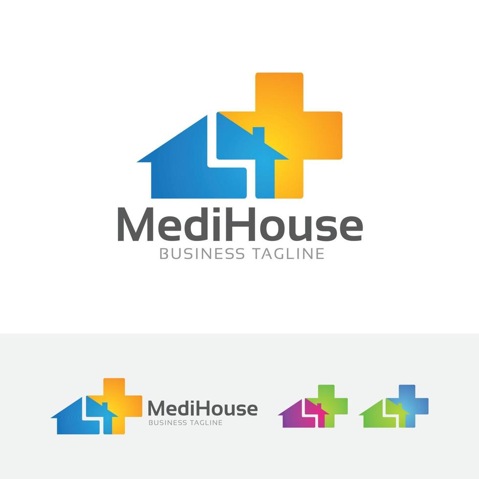 medisch huis logo ontwerp vector