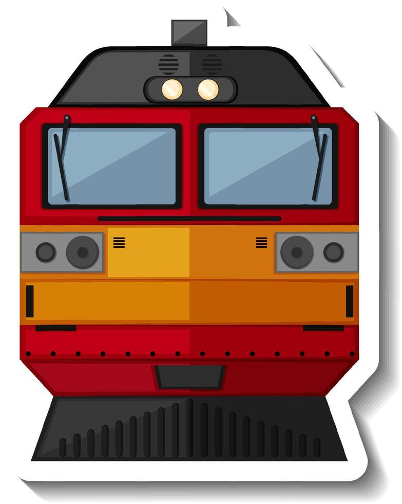 voorkant van diesellocomotief in cartoonstijl vector