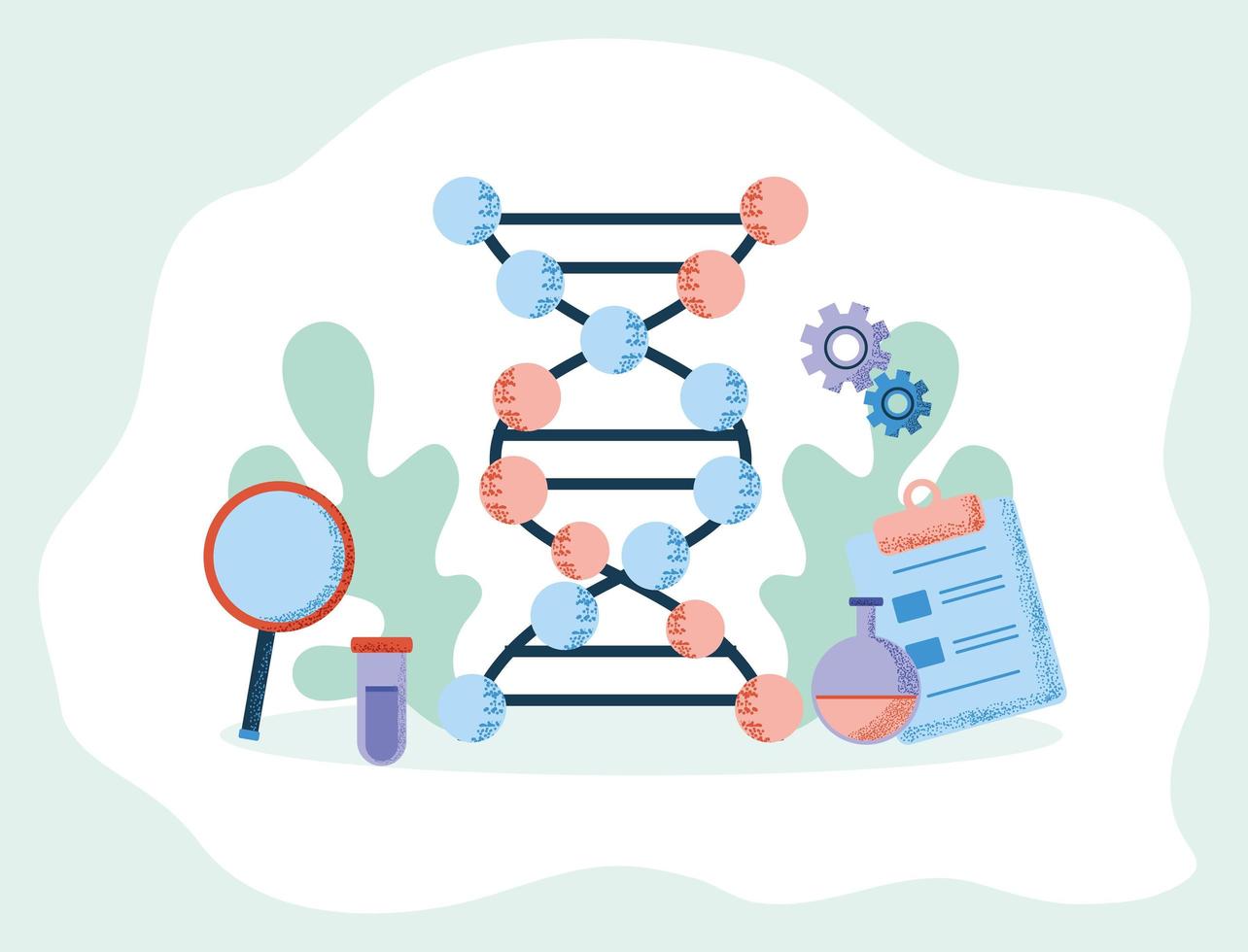 dna-onderzoek genetisch mens vector