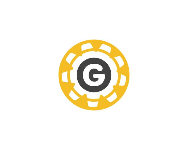 Gear G Logo Template vector illustratie ontwerp pictogram