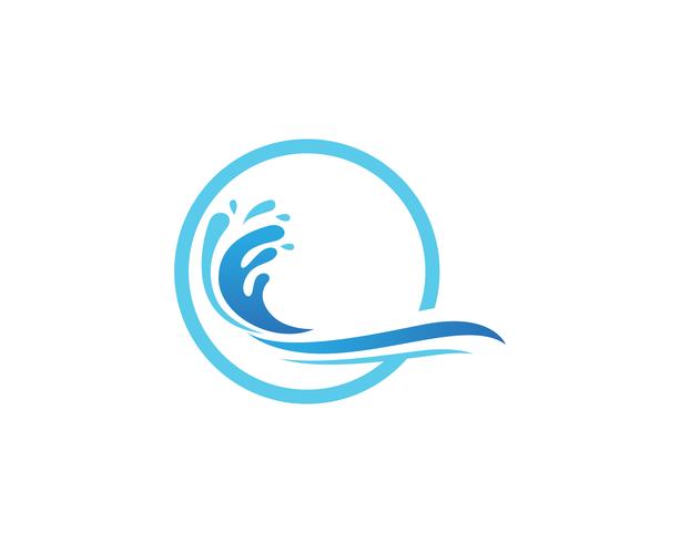 Wave beach logo en symbolen vector sjabloon